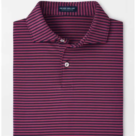 Peter Millar Men's Large Navy Sawyer Performance Jersey Polo MSRP $115 - Picture 2 of 9